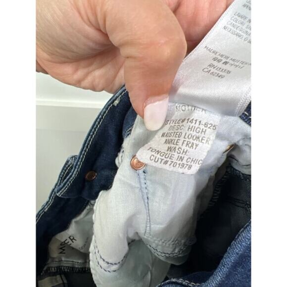 NEW Mother High Waisted Looker Ankle Fray Dark Wash in Tounge in Chic - Picture 8 of 9